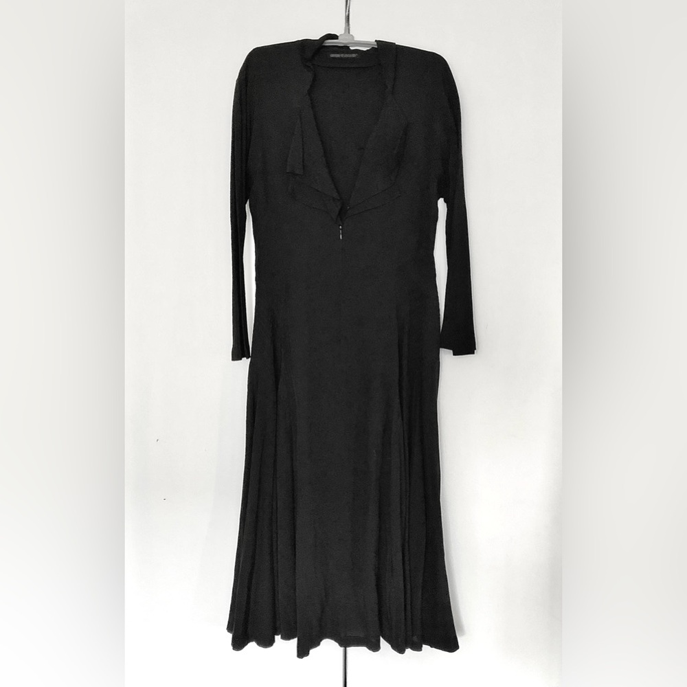YOJHI YAMAMOTO- elegant black med sleeve Dress